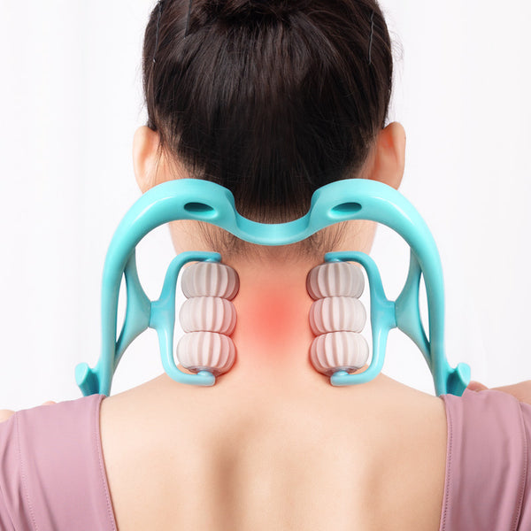 Six-Wheel Manual Neck Massager - Multifunctional Relief Tool