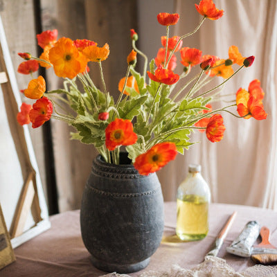 Silk Icelandic Poppies Vase Bouquet