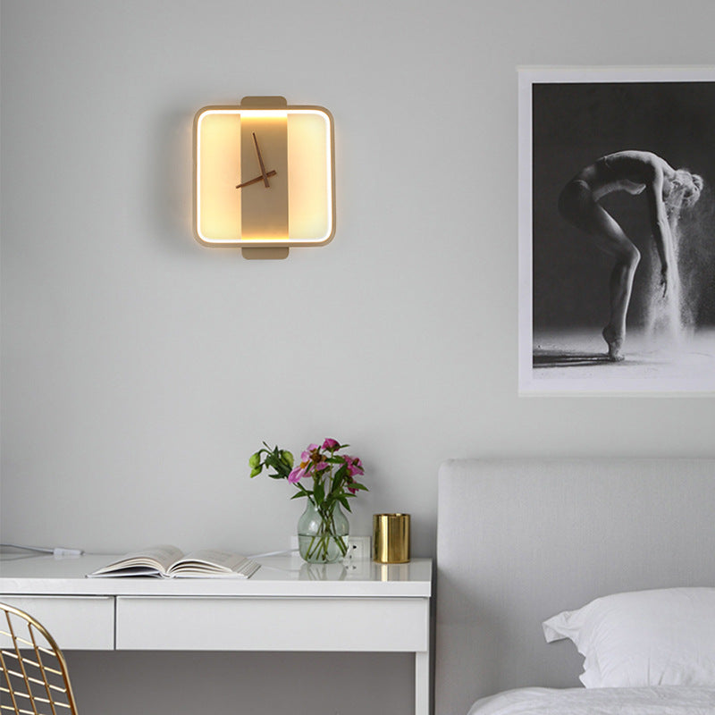 Nordic Wall Clock Lamp