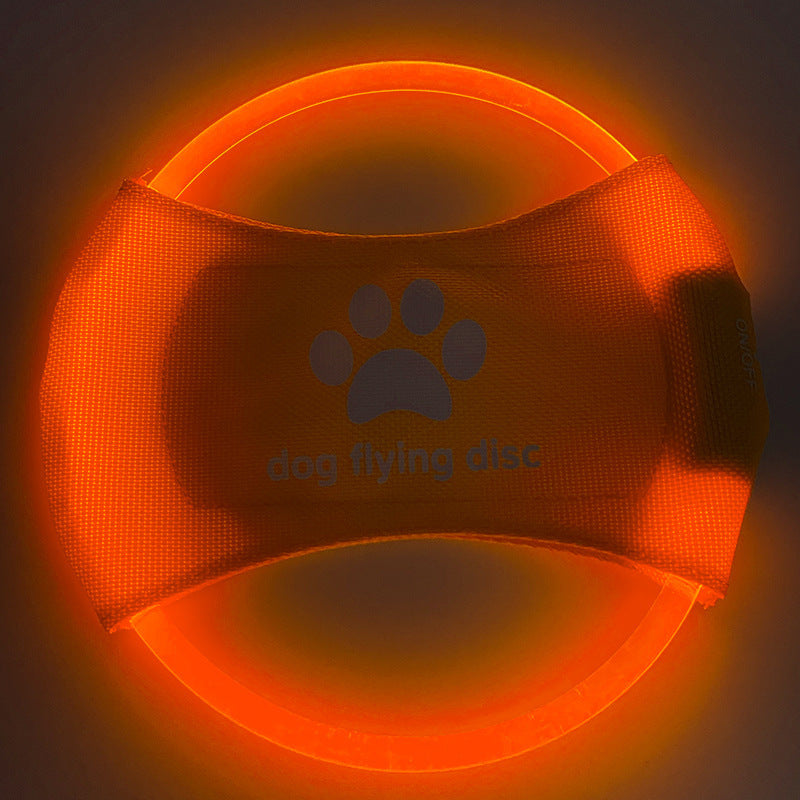 LED Light-Up Dog Flying Disc - Interactive Training Toy & Game Accessory