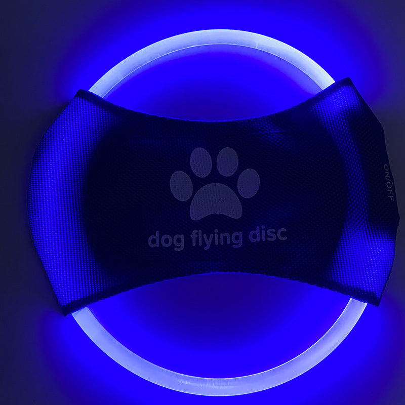 LED Light-Up Dog Flying Disc - Interactive Training Toy & Game Accessory