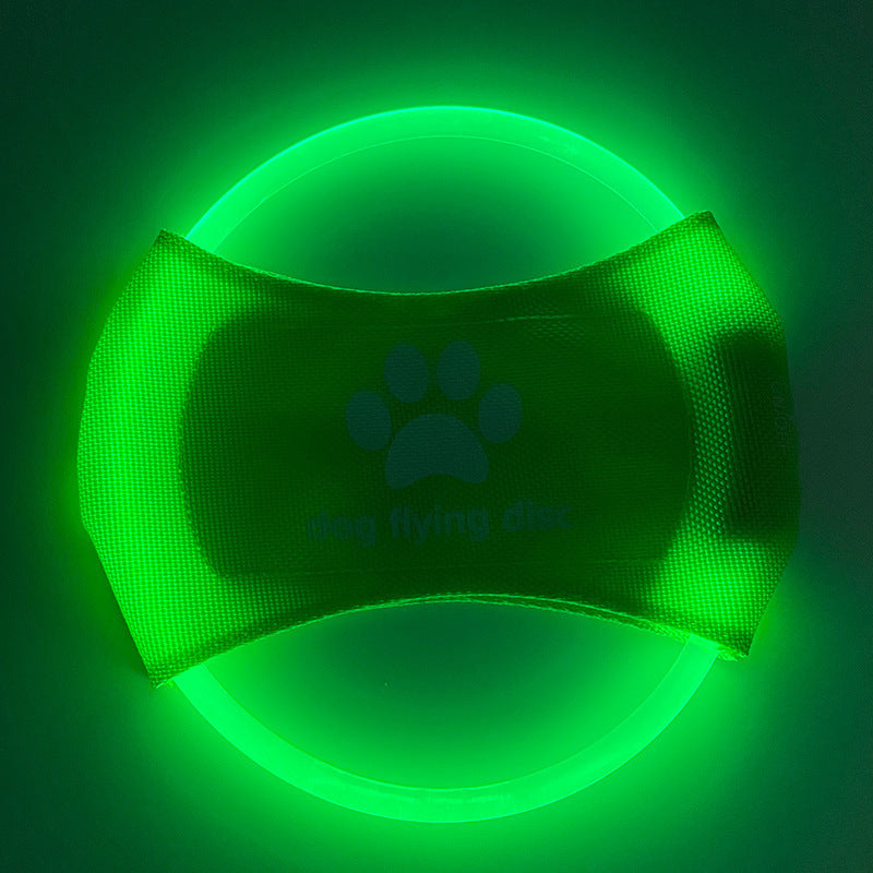 LED Light-Up Dog Flying Disc - Interactive Training Toy & Game Accessory