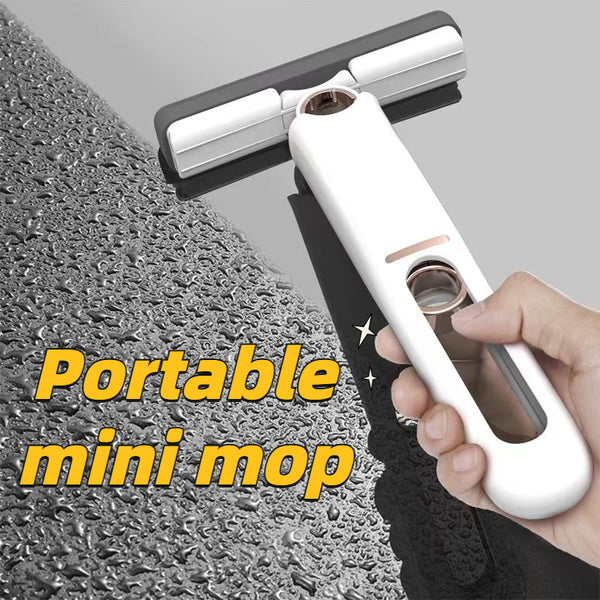 Self-Squeeze Mini Mop: Portable, Absorbent & Hands-Free Cleaning Tool