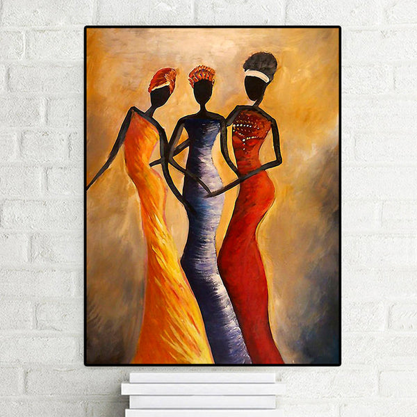 Vintage African American Woman Canvas Painting